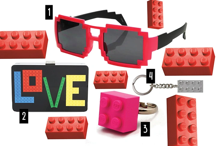 1. Очки, Popmap. 2. Клатч, Les Petits Joueurs. 3. Кольцо, Agabag. 4. Брелок, Lego | thegirl.ru