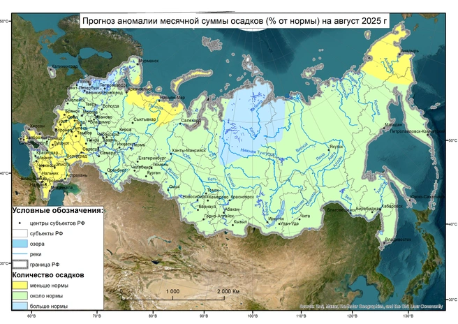 Аномалий по осадкам в прогнозах нет | Источник: meteoinfo.ru