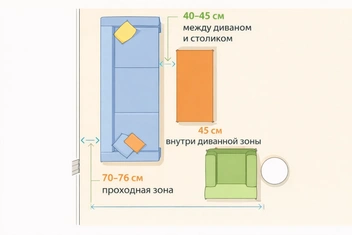 Важно соблюдать эргономику пространства | Источник: Александра Степанова