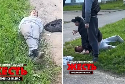 Жители Васьково скрутили агрессивного дебошира