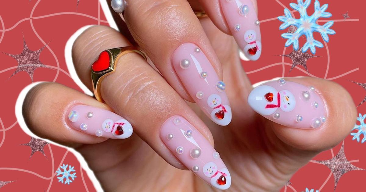 20 Unique Nail Art Ideas and Designs for New Year’s Eve Xmas nails, Christmas na