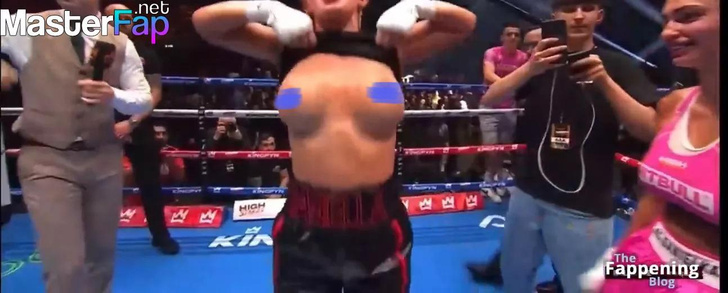 Звезду OnlyFans выгнали из турнира по боксу: она показала грудь после боя