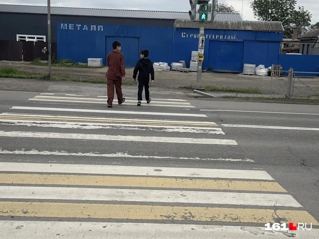 Школьники постоянно пересекают этот участок дороги | Источник: читатель 161.RU