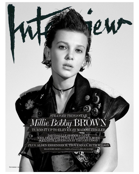 New star: Милли Бобби Браун из «Очень странных дел» прекрасна на обложке журнала