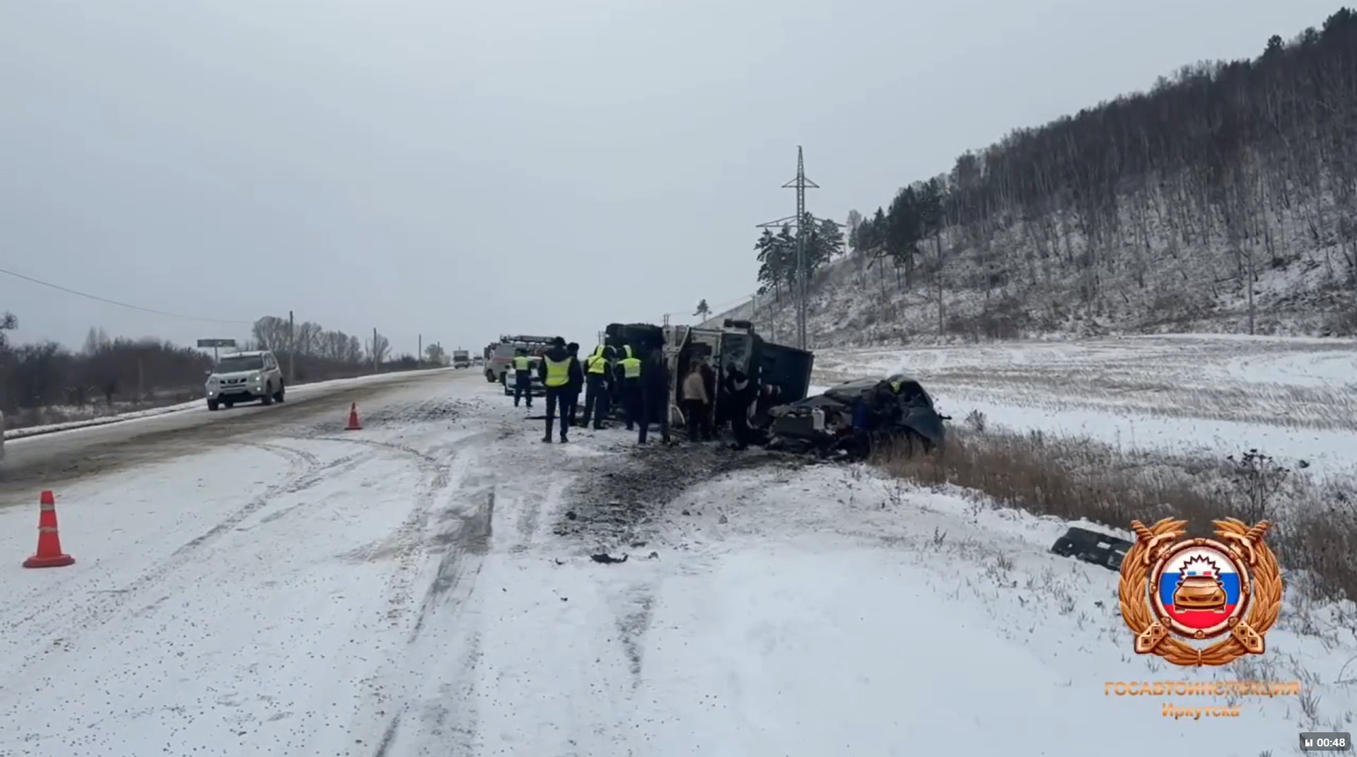 Два человека погибли в ДТП возле села Оёк. Видео с места жуткой аварии