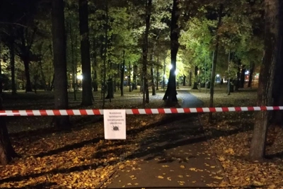Обработка от клещей на аллее и в сквере