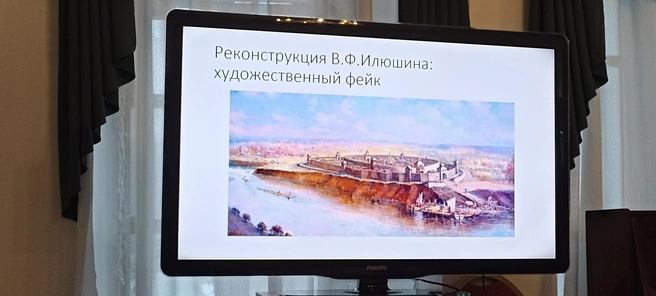 Крепость Царево Городище на самом деле выглядела не так, но художника Валериана Илюшина мы уважаем | Источник: Анна Сарапульцева / 45.RU
