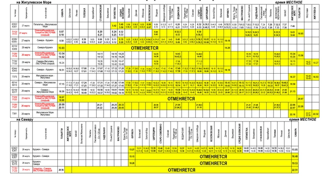 Советуем заренее ознакомиться с расписанием | Источник: Самарская пригородная пассажирская компания