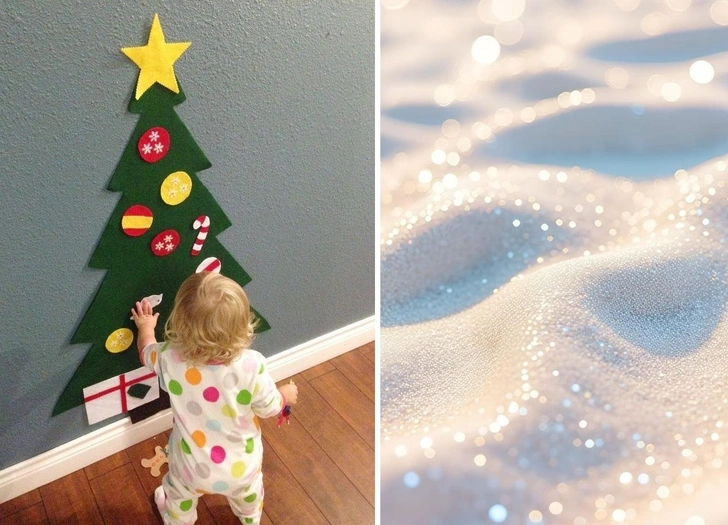 Никакого стекла и хвои: 5 вариантов безопасных елок для детей | Источник: социальные сети