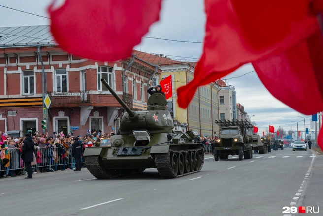 В день 80-летия Победы по Архангельску снова проедут танки | Источник: Иван Митюшёв