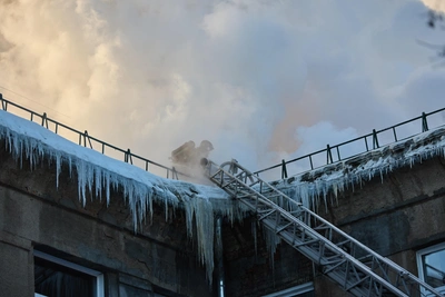 Ночной пожар в Ставрополе: эвакуация детей из многоэтажки