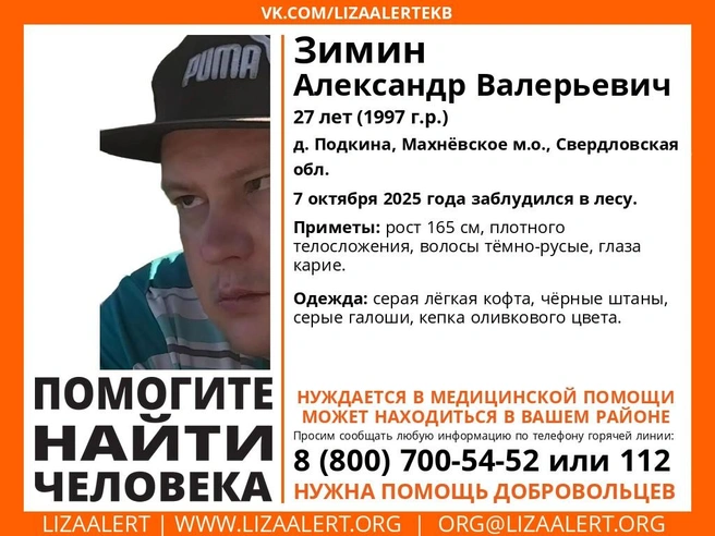 Ориентировки с Александром появились в сети всего три часа назад, после этого его нашли мертвым | Источник: поисковый отряд «ЛизаАлерт»