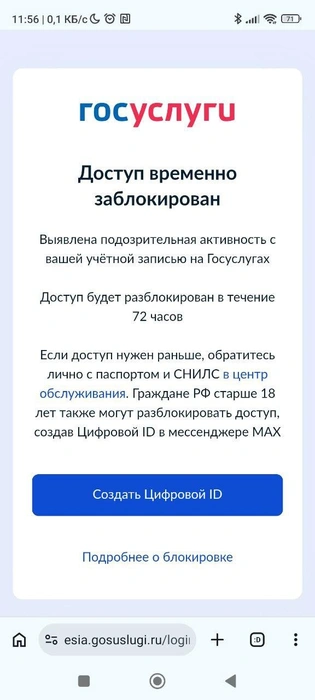 Чтобы разблокировать аккаунт раньше, также можно обратиться в МФЦ | Источник: читатель NN.RU
