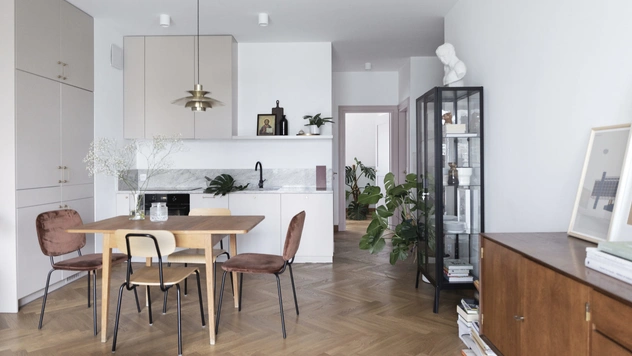 Светлая квартира 65 м² инженера в Варшаве