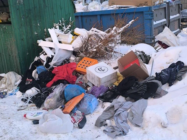 Жители регулярно видят груды отходов во дворе | Источник: читатели 76.RU