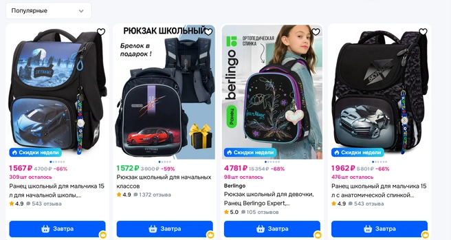 Рюкзаки | Источник: Ozon.ru