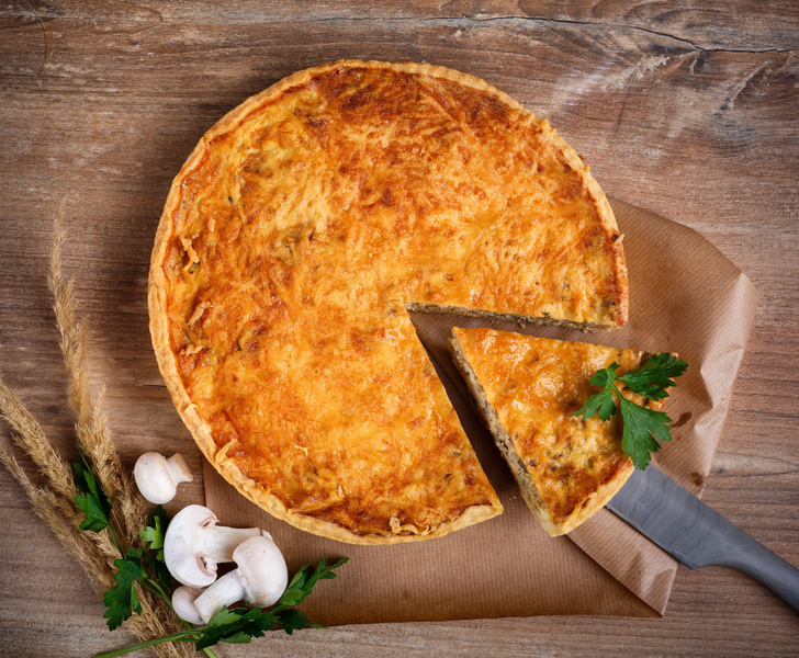 Готовим знаменитый французский пирог: рецепт киша с курицей и грибами