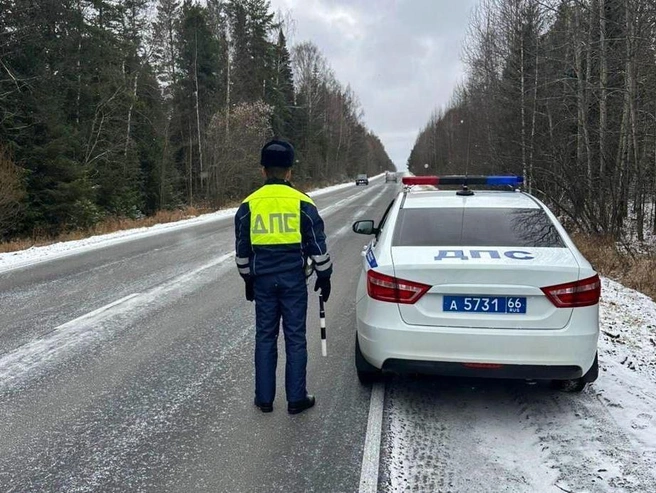 На изображении показан начальный участок дороги из Лесного в поселок Горный | Источник: Госавтоинспекция Свердловской области