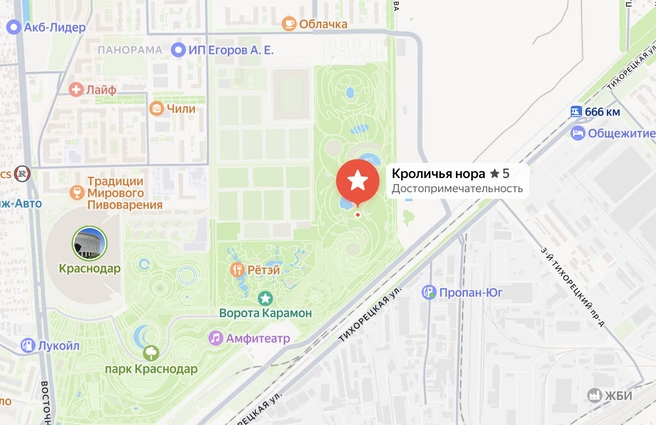 Кроличья нора находится здесь | Источник: «Яндекс карты»