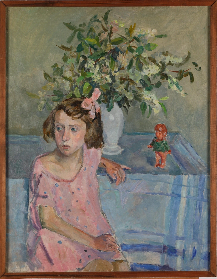 Александр Осмеркин. «Портрет дочери». 1947 г. Холст, масло. Екатеринбургский музей изобразительных искусств. | Источник: Пресс-служба выставки 