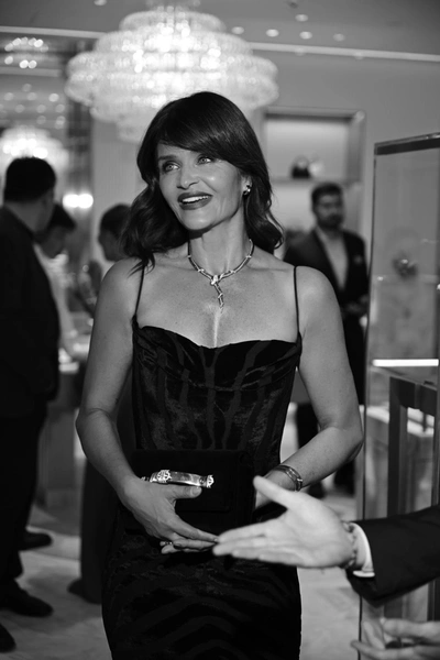 Хелена Кристенсен на вечере Bvlgari в Алматы | Источник: Bvlgari