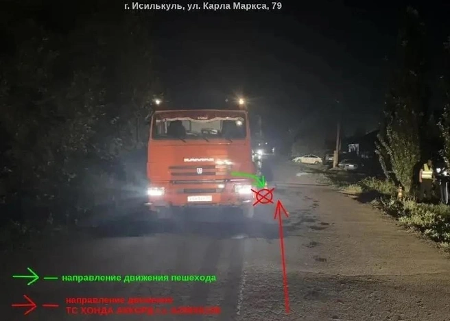 Авария произошла поздно вечером | Источник: «УМВД по Омской области» / max.ru