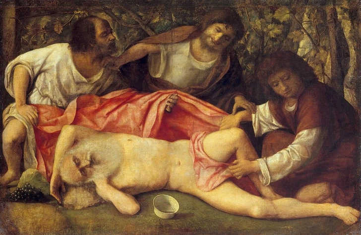Джованни Беллини «Опьянение Ноя», около 1515 | Источник: Giovanni Bellini, Public domain, via Wikimedia Commons