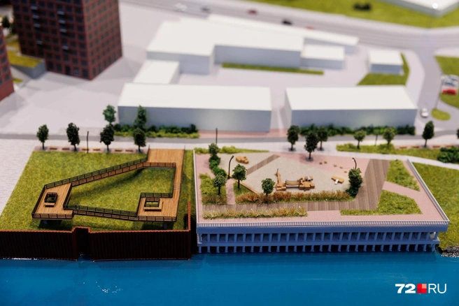 На этом участке набережной должны появиться вот такие объекты. Но внешний вид может и немножко поменяться | Источник: Ирина Шарова / 72.RU