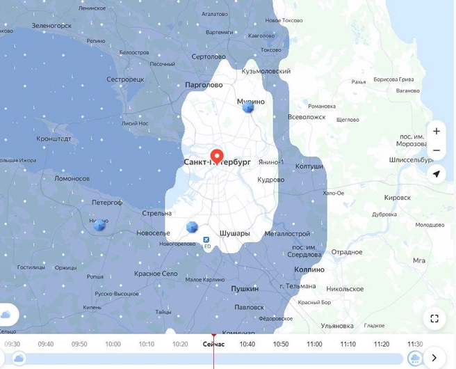 Снежная туча взяла Петербург в кольцо | www.fontanka.ru