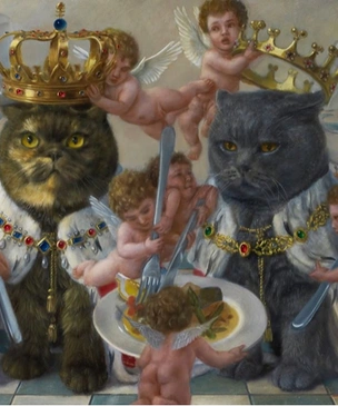 Живопись эпохи ренессанса, но с котами (галерея)