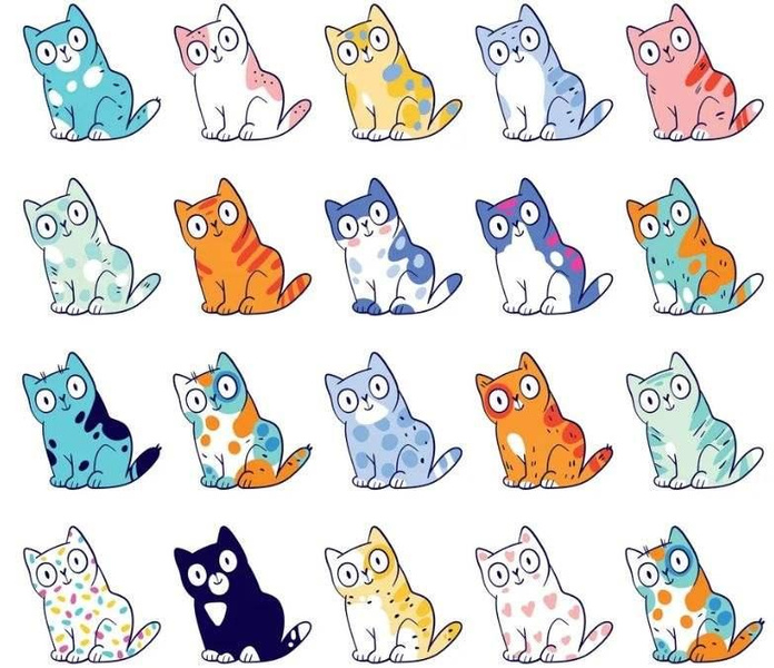 Быстрый тест на Альцгеймера: найдите двух одинаковых котов за 5 секунд