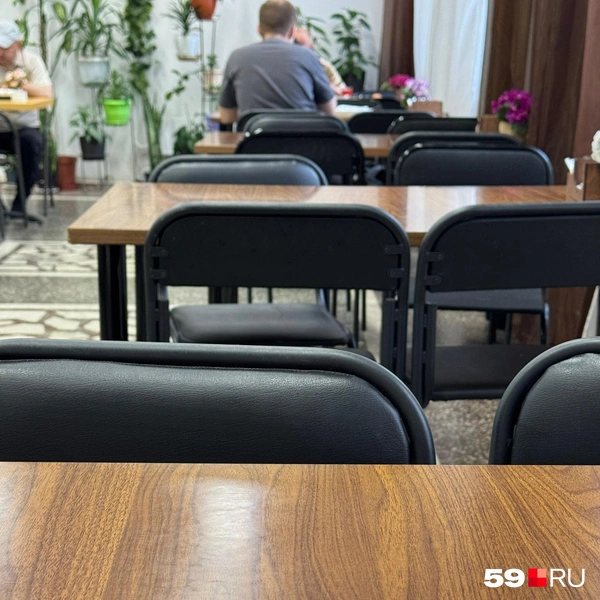 В части зала офисные неудобные стулья | Источник: Наталья Пальникова / 59.RU