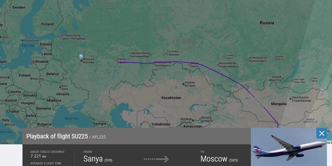 Данные мониторингового сайта FlightRadar | Источник: flightradar24.com