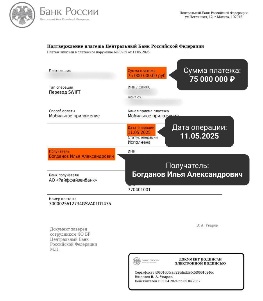 В доказательство своей легенды мошенники даже показали пенсионерам платежный документ о переводе | Источник: читатель 74.RU, Семен Казьмин 