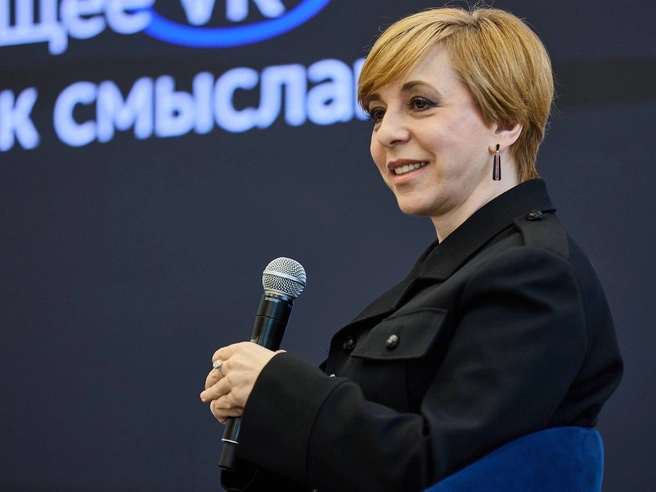 Генеральный директор VK Видео Марианна Максимовская советует активно развивать вертикальные видео для молодёжной аудитории | Источник: Александр Ощепков / NGS.RU