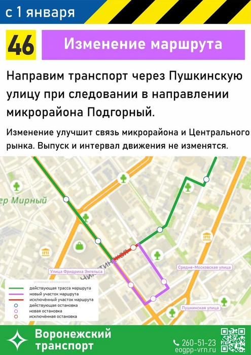 Источник: Управление транспорта Воронежа / T.me