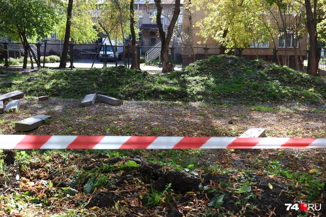 Участок огородили сигнальной лентой | Источник: Наталья Лапцевич