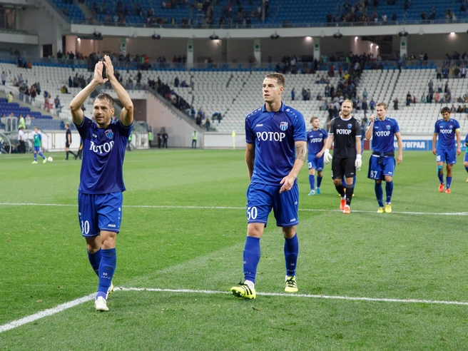 «Ротор» одержал победу в матче с ФК «СКА-Хабаровск» со счётом 2:1. | Источник: Алексей Волхонский / V1.RU