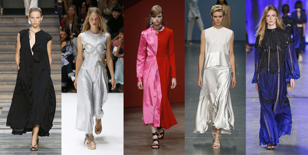 Слева направо: Victoria Beckham, JW Anderson, Ports 1961, Boss, Alberta Ferretti