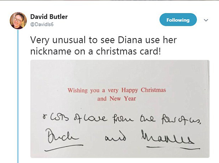 Самая неформальная (и грустная) рождественская открытка принцессы Дианы