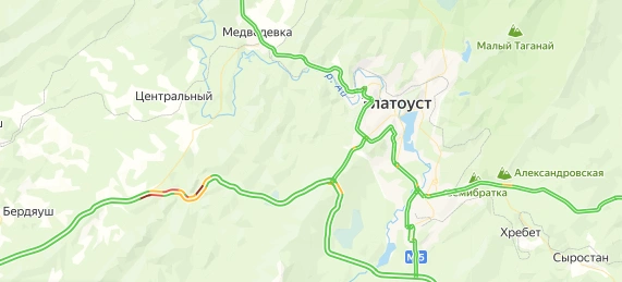 Такая сейчас обстановка на трассе | Источник: пробки-онлайн.рф