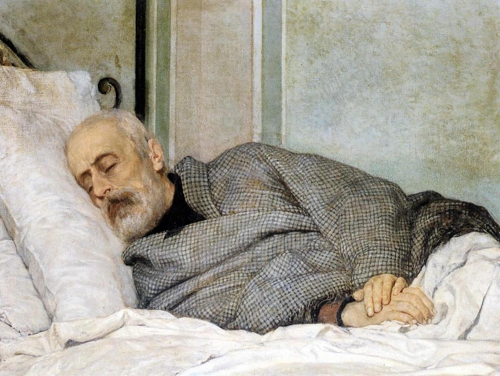 Сильвестро Лега. «Джузеппе Мадзини на смертном одре». 1873 | Источник: The Picture Art Collection via Legion Media