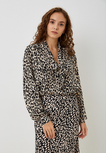 Блуза с леопардовым принтом из вискозы