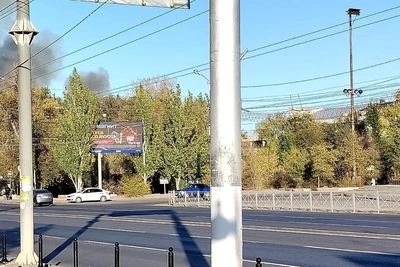 Жители Волгограда приняли дым за пожар на рынке