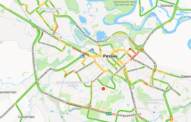 Машиной пока лучше не пользоваться | Источник: yandex.ru/maps