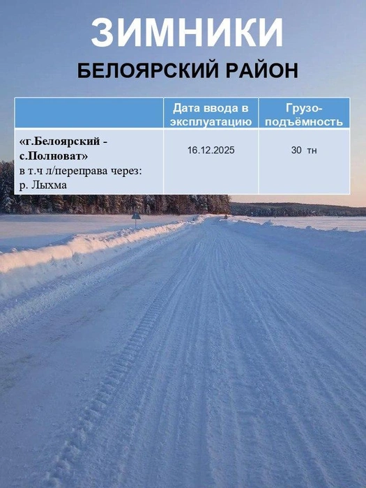 Источник: «Управление автодорог Югры» / T.me