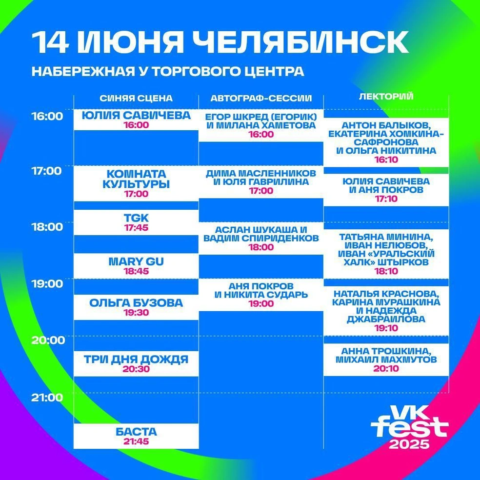 VK Fest с Бастой, Бузовой и звездными блогерами закончился салютом в Челябинске (онлайн-репортаж) | Источник: VK Fest