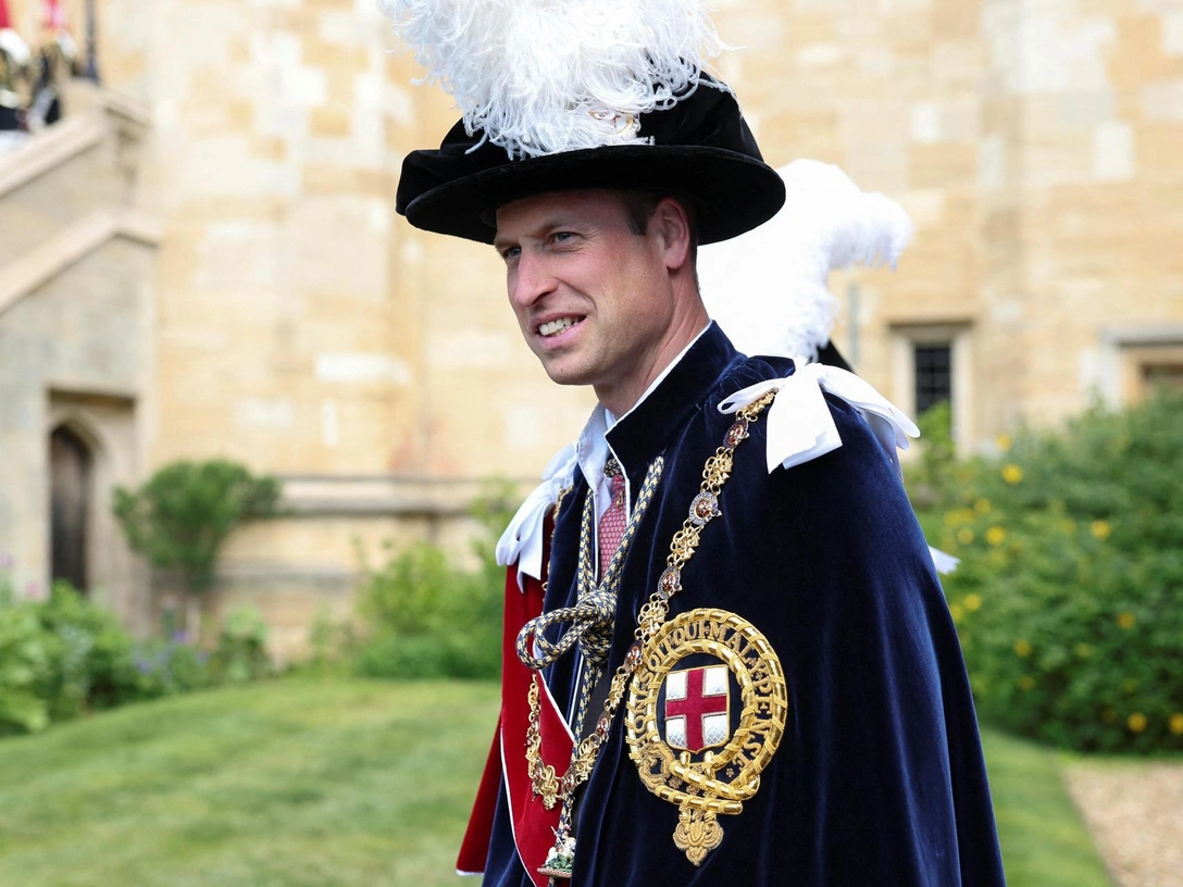 Принц Уильям на службе в честь Ордена Подвязки, 17 июня 2024 год | marieclaire.ru