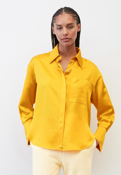 Желтая блуза из вискозы