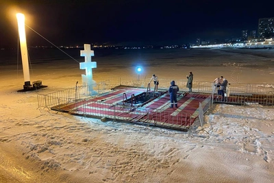 Для крещенских купаний в Энгельсском районе доступен лишь городской пляж